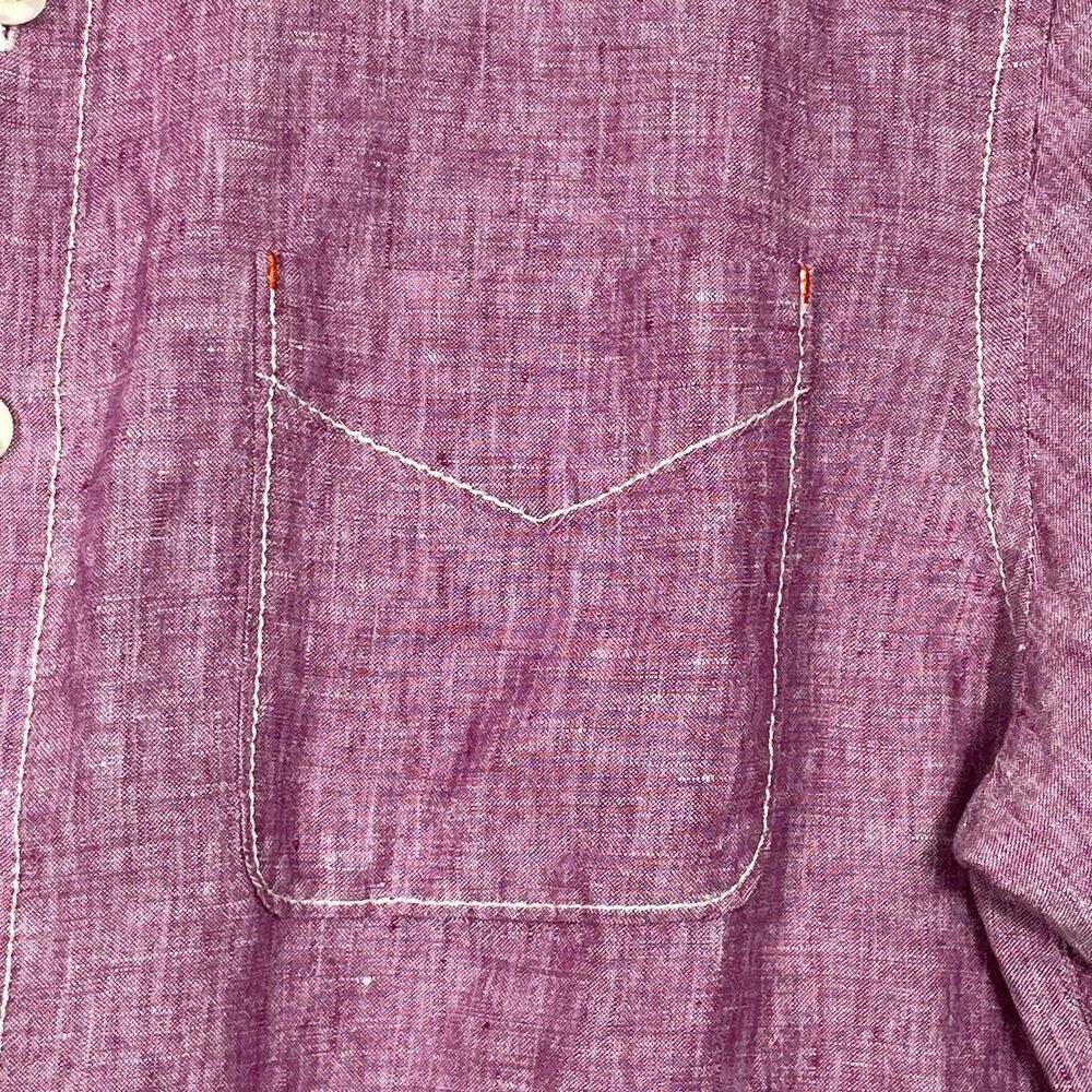 Tommy Bahama Shirt Relax Mens M Pink 100% Linen Short Sleeve Button Down Resort - Picture 6 of 13